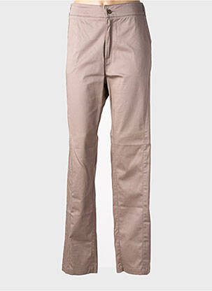 Pantalon droit tissage popeline taille normale marron PAUPORTÉ femme