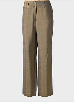Pantalon droit taille à pinces taille haute vert GREGORY PAT femme