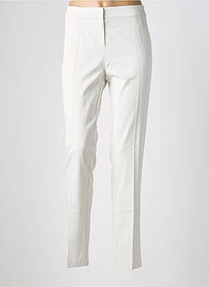 Pantalon slim tissage popeline taille normale gris NATHALIE CHAIZE femme