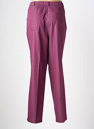Pantalon droit tissage popeline taille normale violet FRANK WALDER femme