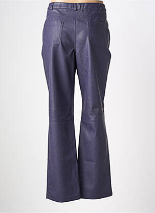 Pantalon droit fermeture zippée sous rabat boutonné taille normale violet CHRISTINE LAURE femme