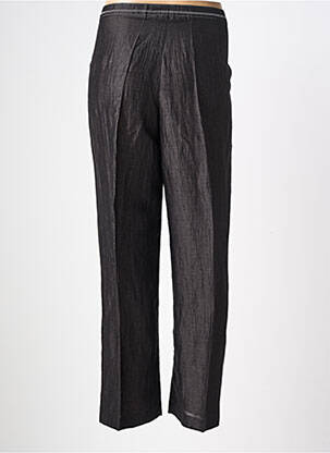 Pantalon droit tissage crêpe taille normale noir FRANCOISE DE FRANCE femme