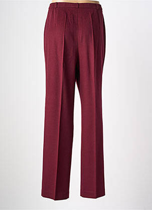Pantalon droit taille à pinces taille haute rouge WEILL femme