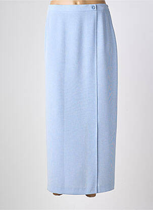 Jupe longue fermeture zippée au dos bleu FRANK WALDER femme