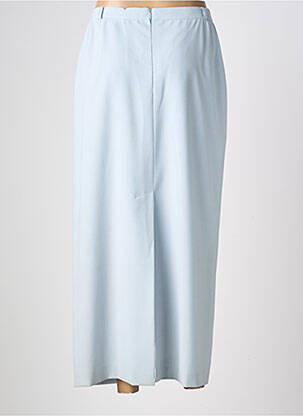 Jupe longue fermeture zippée au dos bleu HENSEL femme
