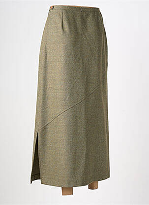 Jupe longue coupe droite vert FIGURE LIBRE femme