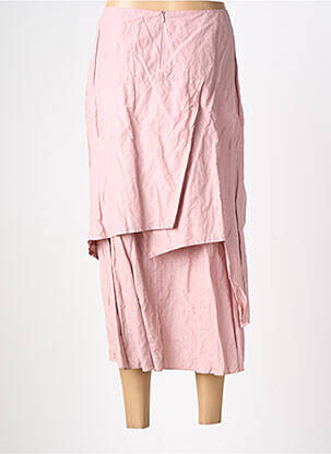 Jupe longue fermeture zippée au dos rose MOTYS COLLECTION femme