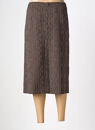 Jupe mi-longue taille à pinces marron FRANCOISE DE FRANCE femme