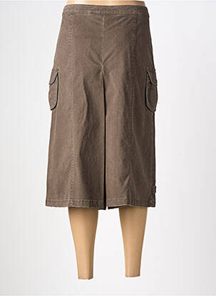 Pantacourt taille haute taille haute marron PAUL BRIAL femme