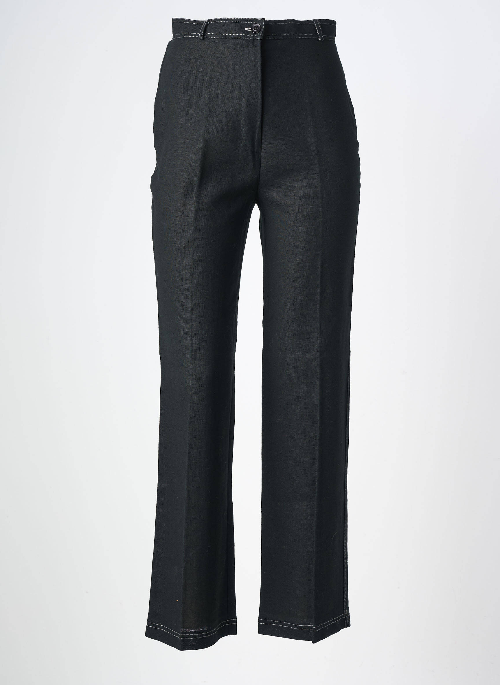 Pantalon flare taille à pinces taille haute noir FIGURE LIBRE femme