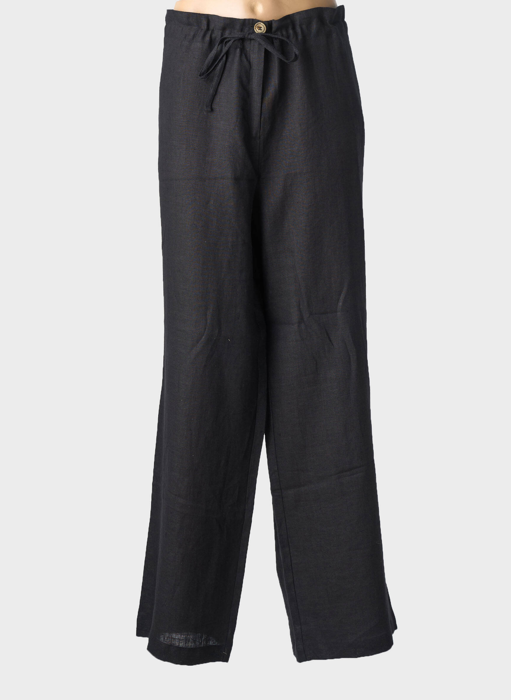 Pantalon large tissage crêpe taille normale noir ROSA ROSAM femme