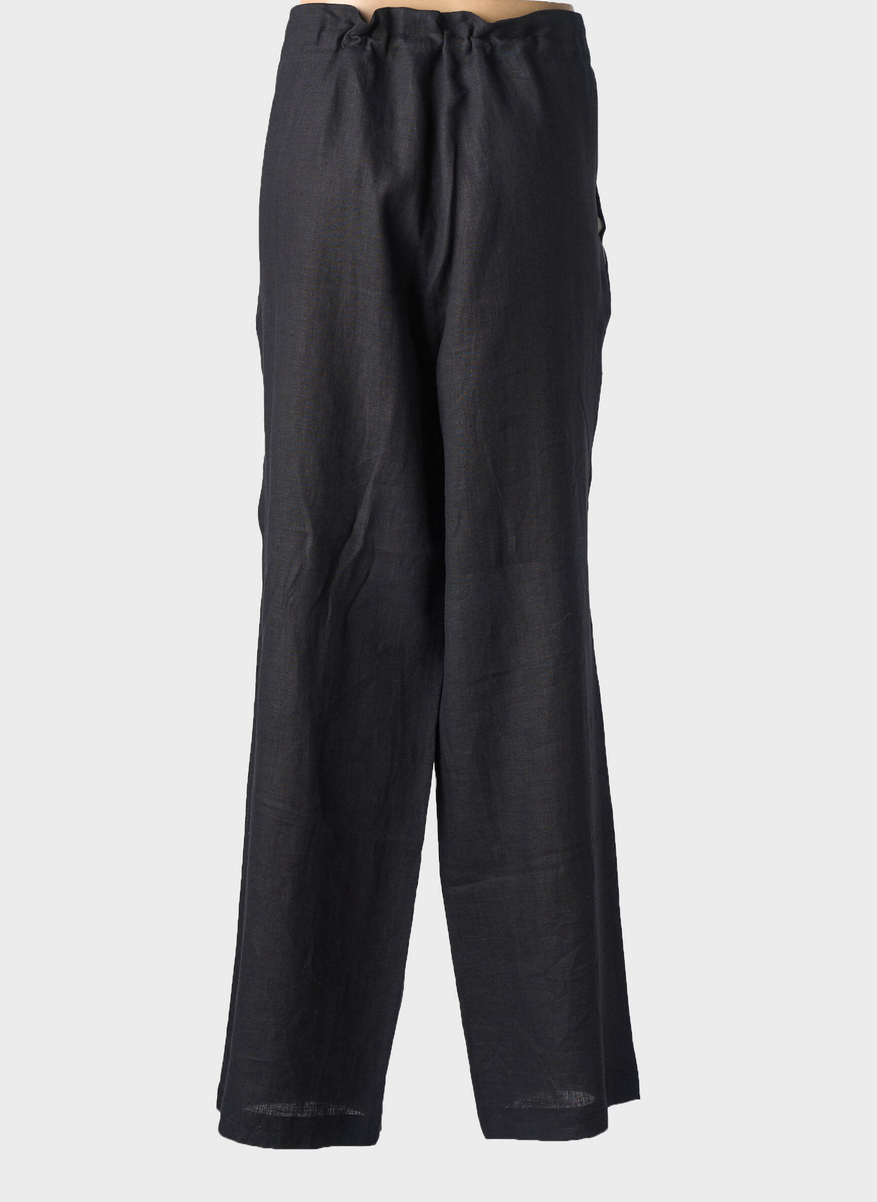Pantalon large tissage crêpe taille normale noir ROSA ROSAM femme