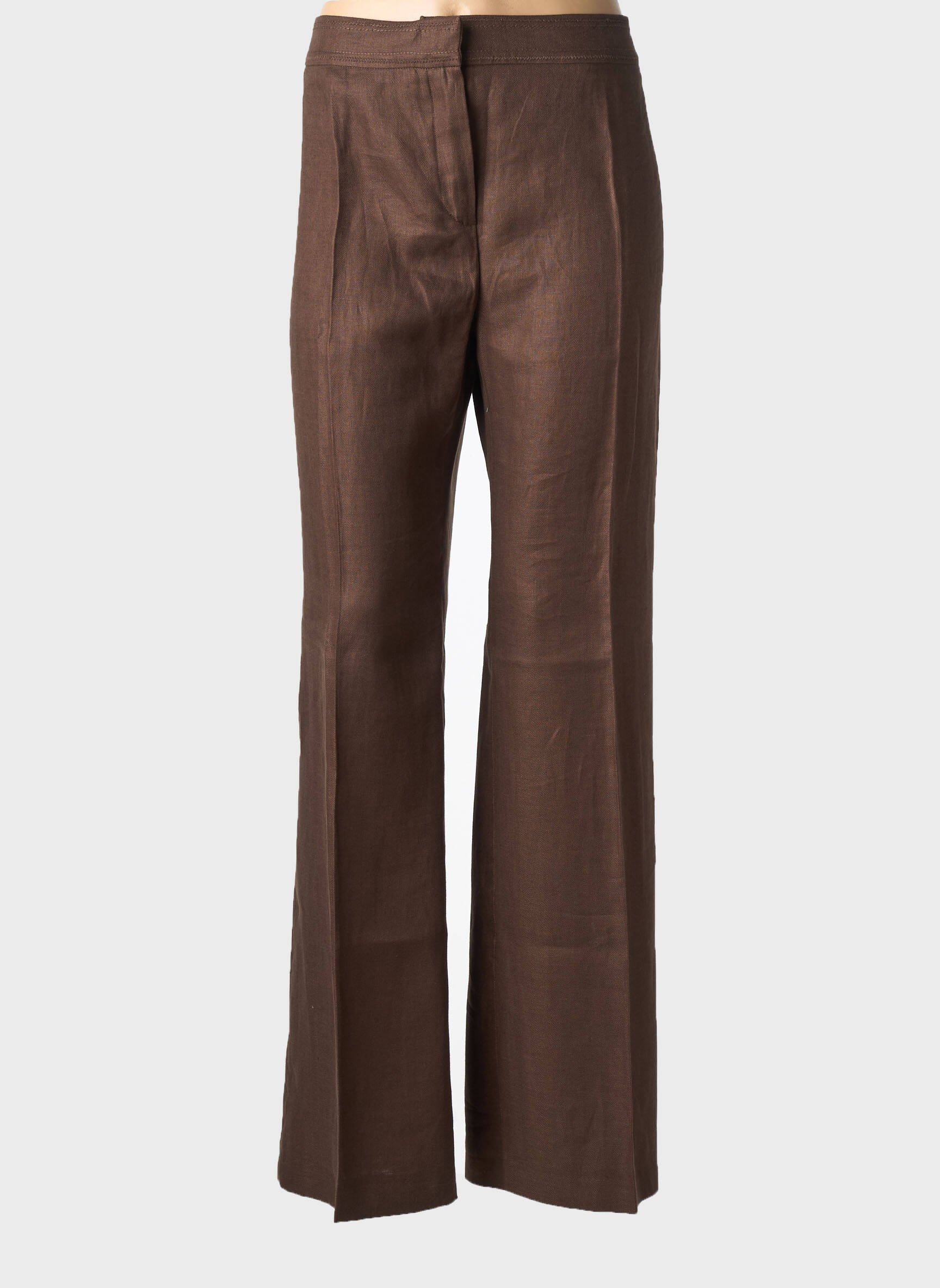 Pantalon flare taille normale taille normale marron WEILL femme