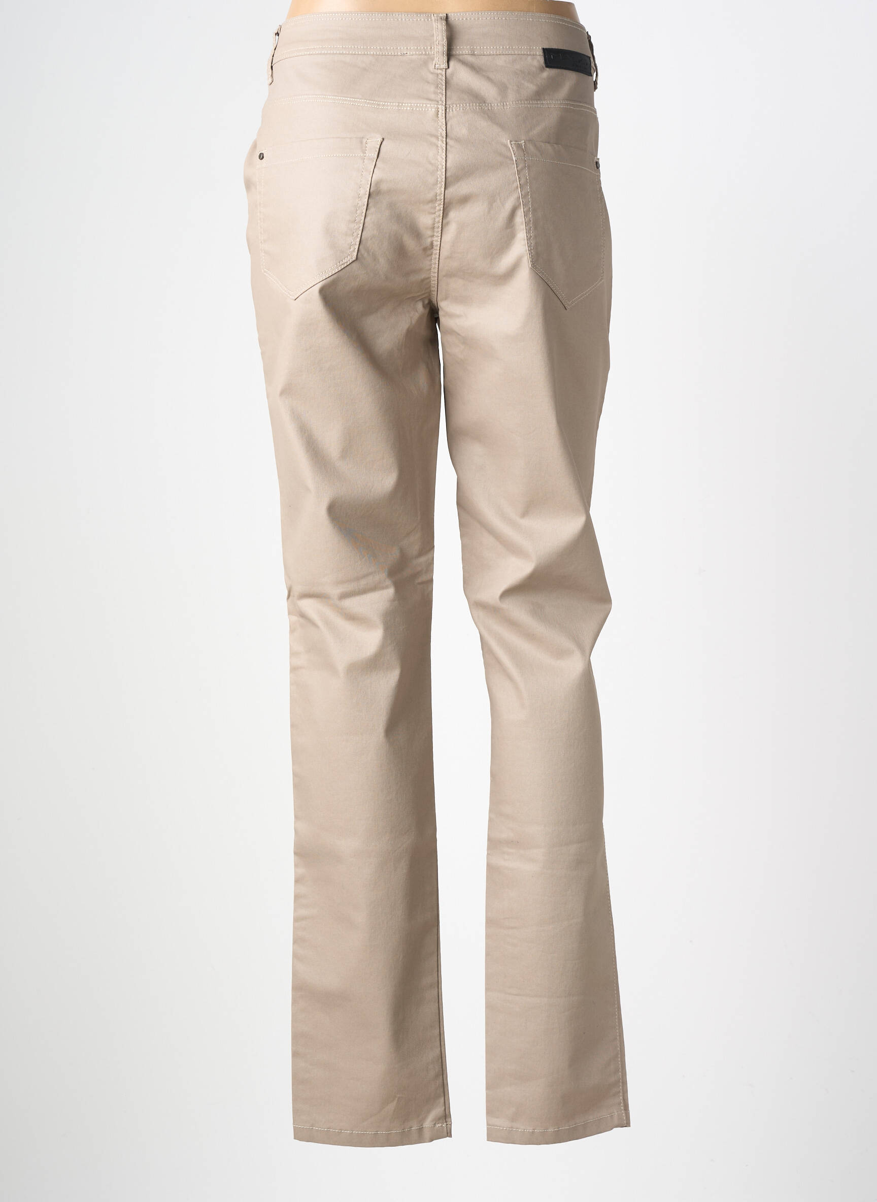 Pantalon slim tissage enduit taille normale beige MADO ET LES AUTRES femme
