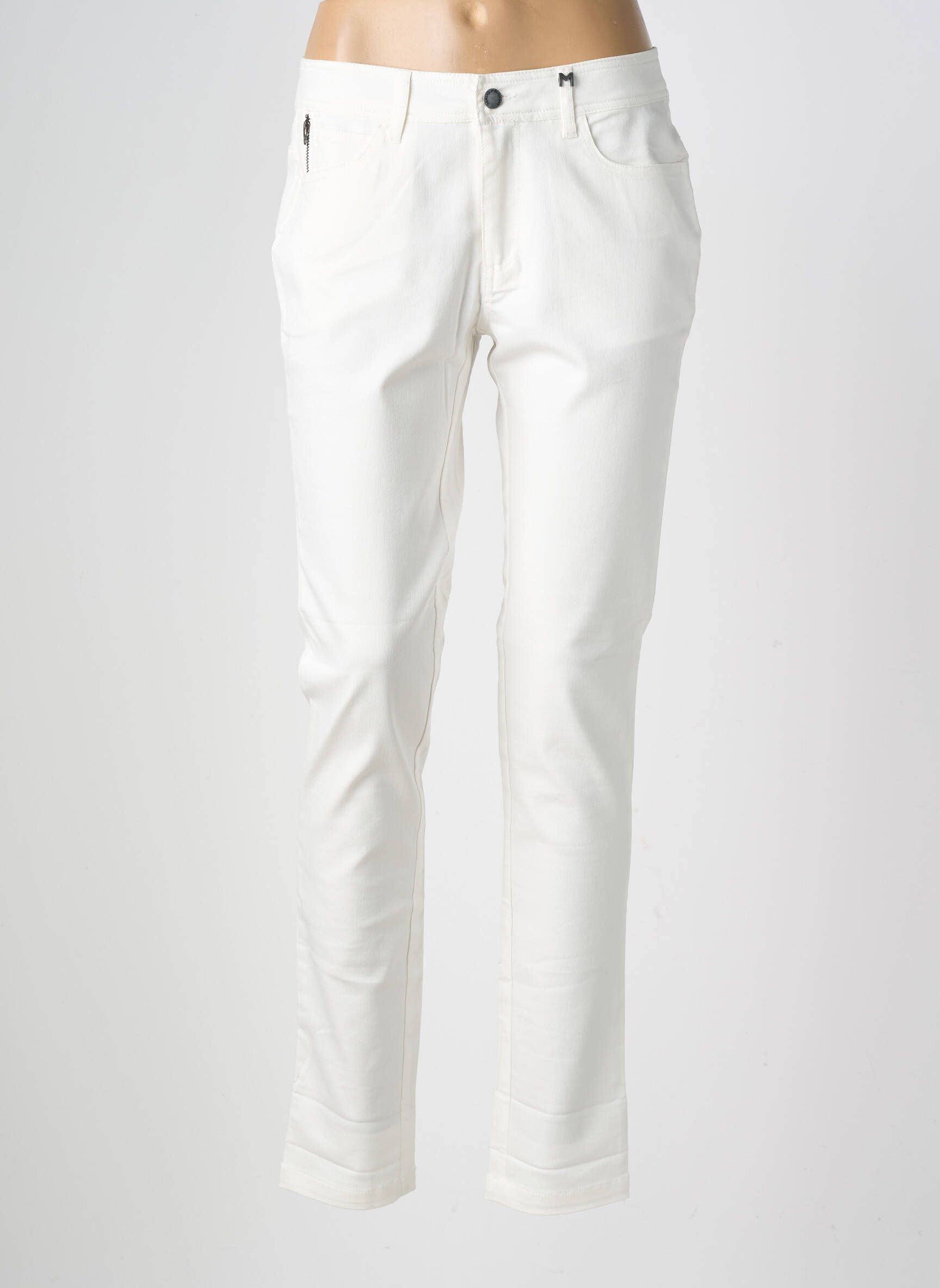 Jeans coupe slim stretch taille normale blanc MADO ET LES AUTRES femme