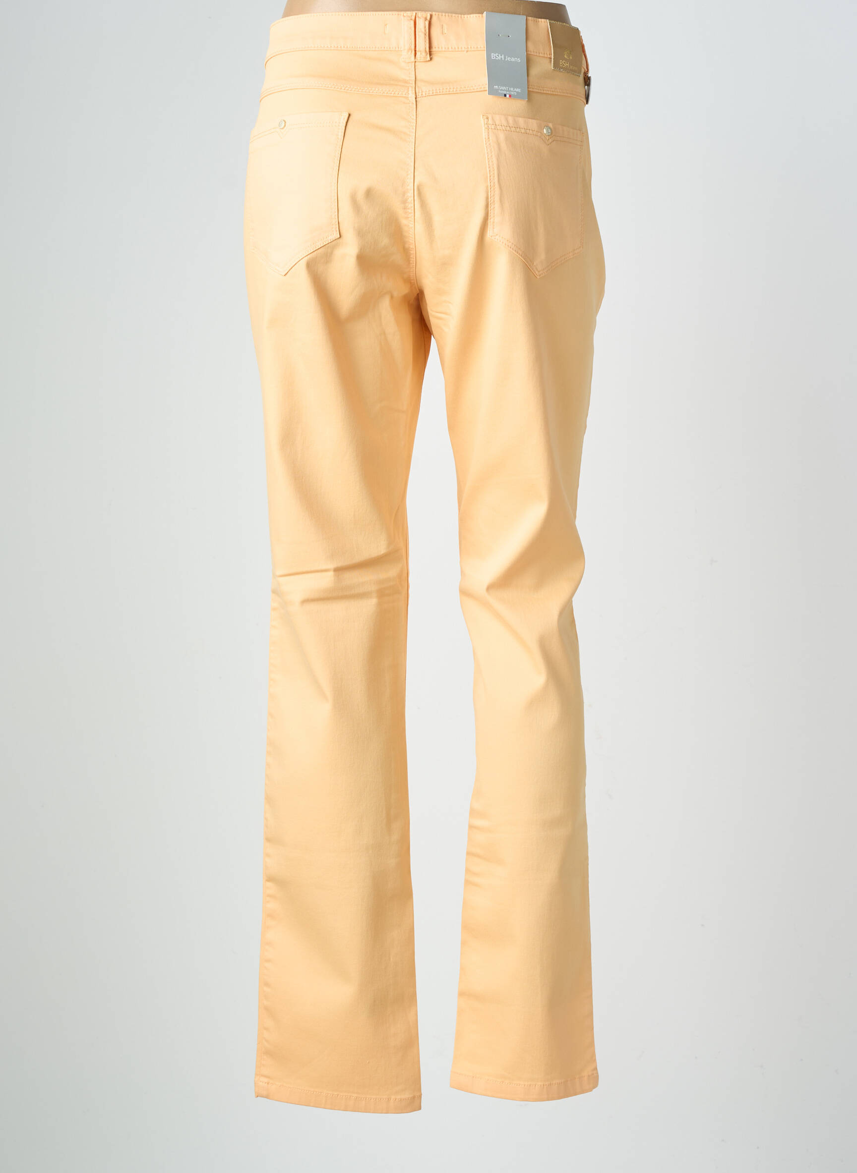 Jeans coupe slim stretch taille normale orange BRUNO SAINT HILAIRE femme