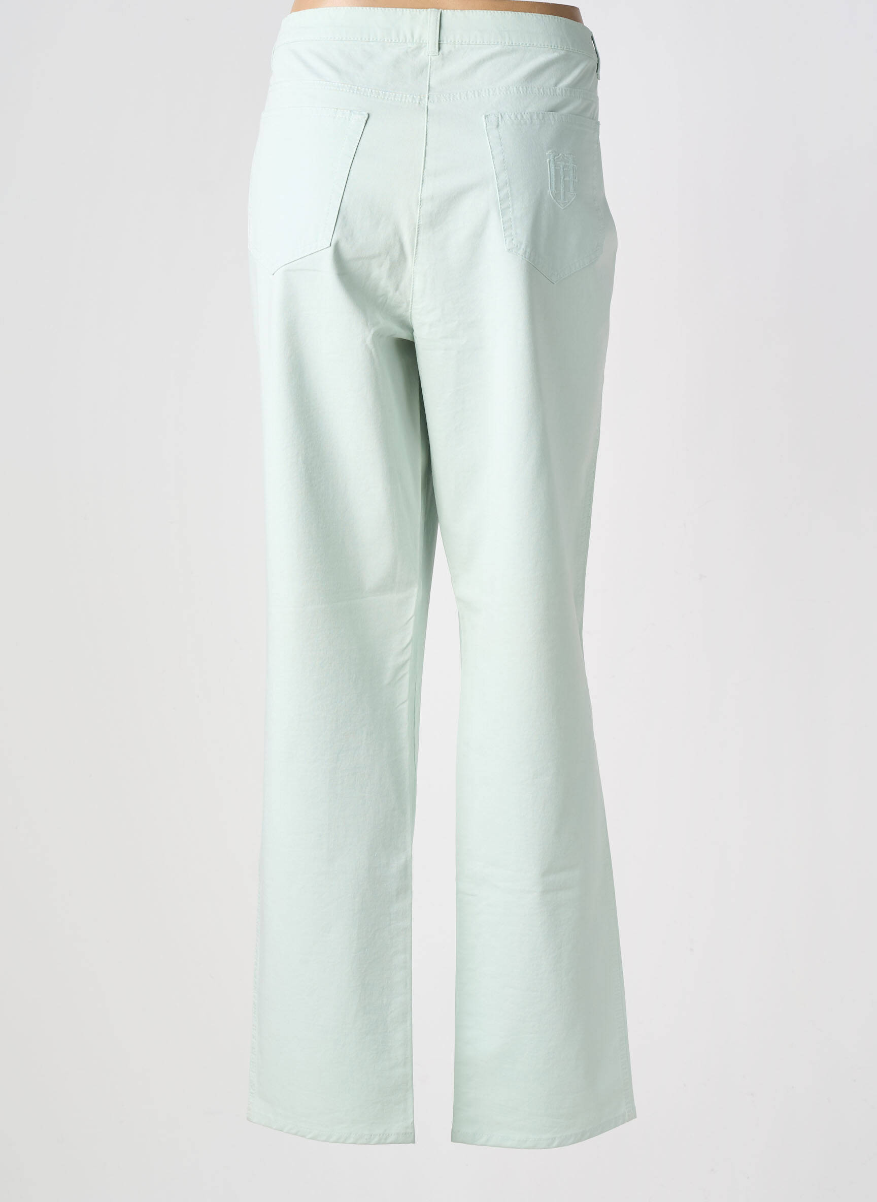 Jeans coupe droite taille normale taille normale vert HAUBER femme