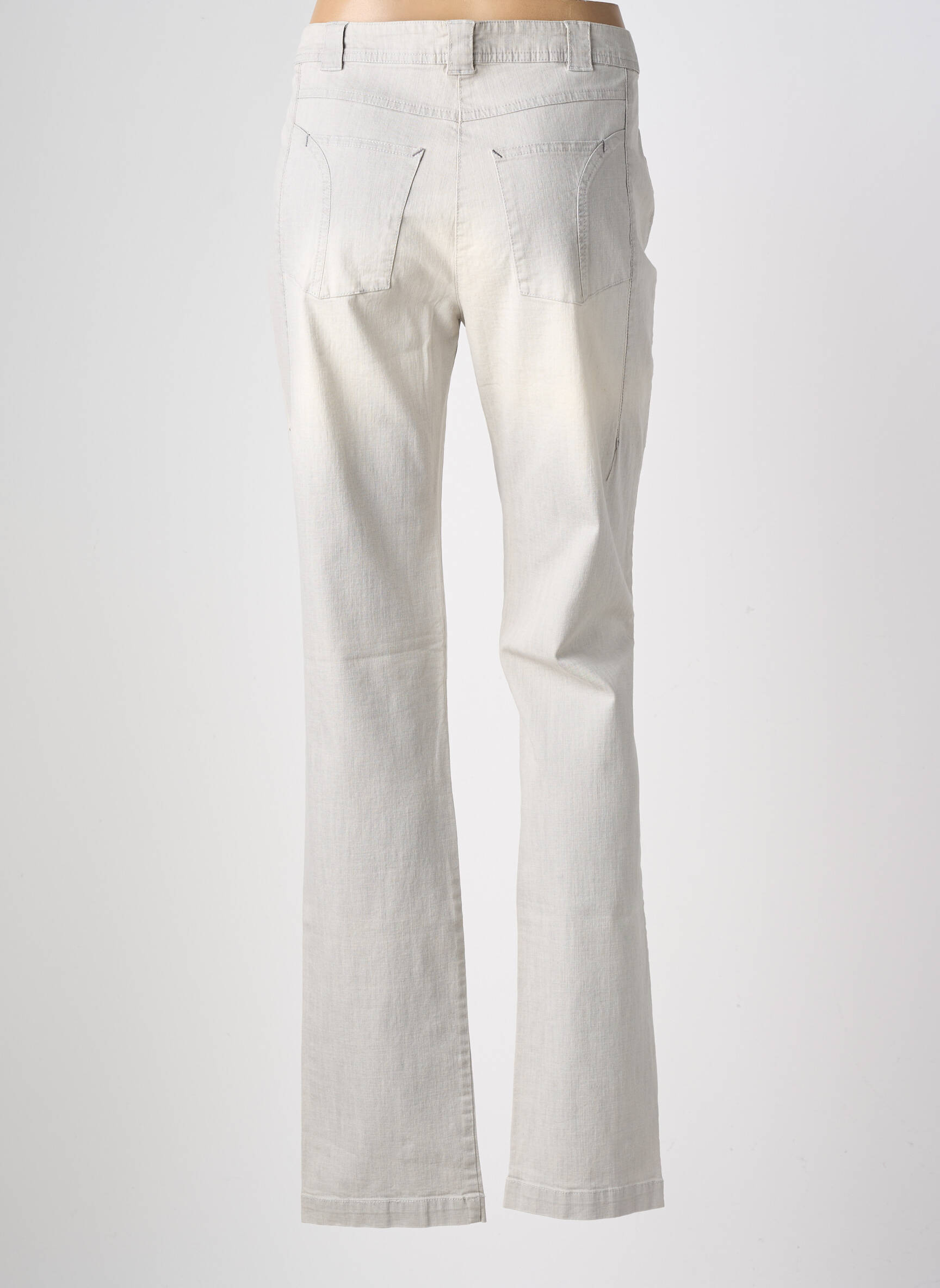 Jeans coupe slim taille haute taille haute gris EVA KAYAN femme