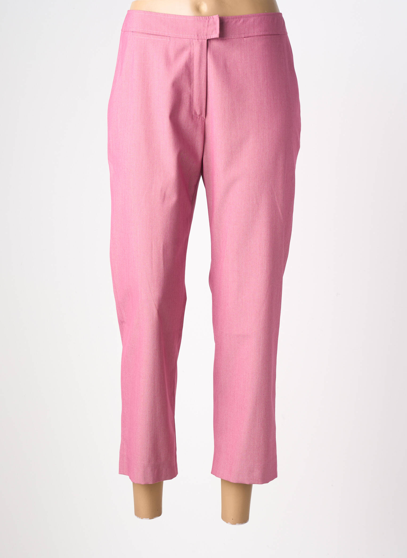 Pantalon 7/8 taille à pinces taille normale rouge CAROLE RICHARD femme