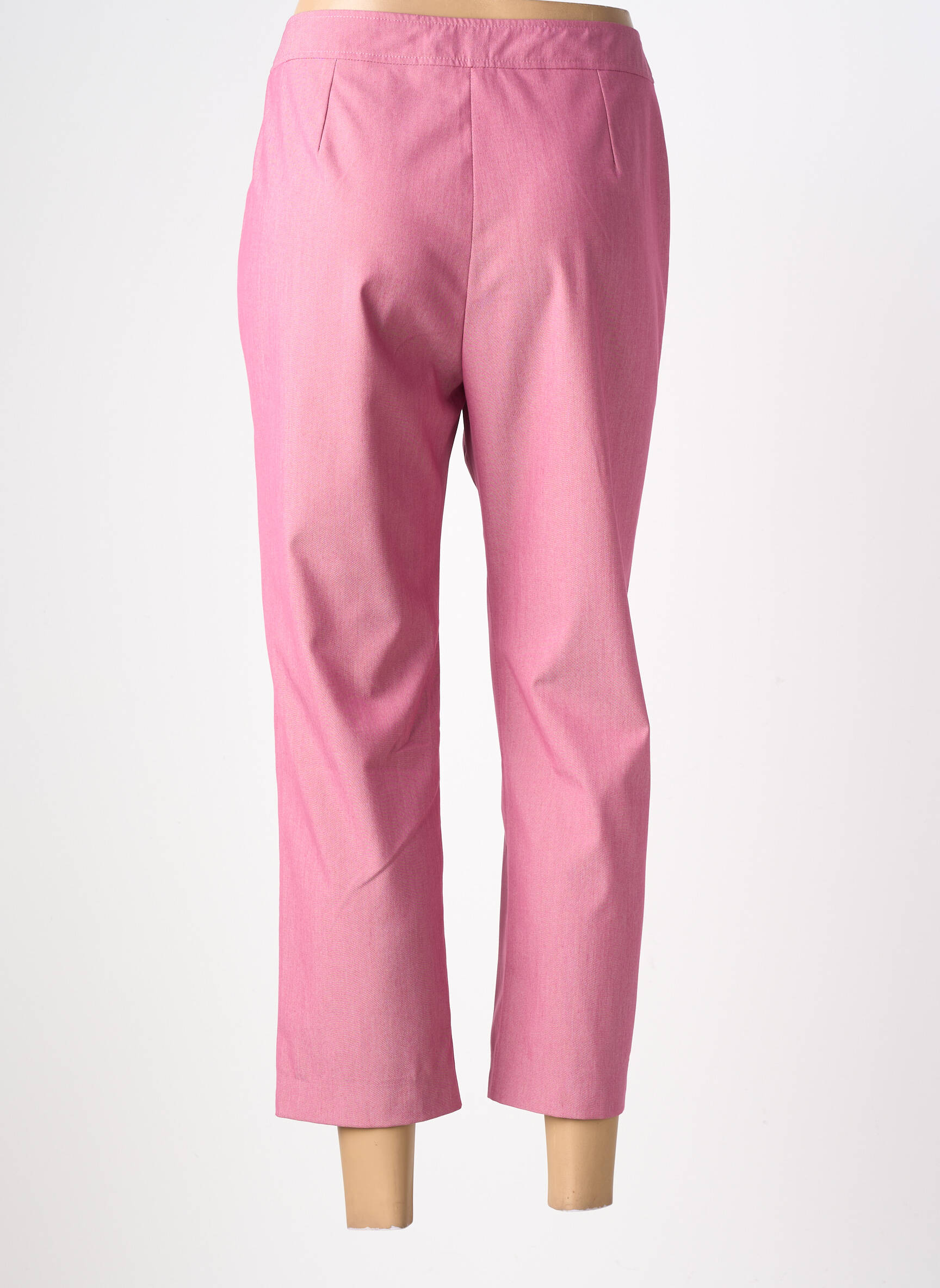 Pantalon 7/8 taille à pinces taille normale rouge CAROLE RICHARD femme