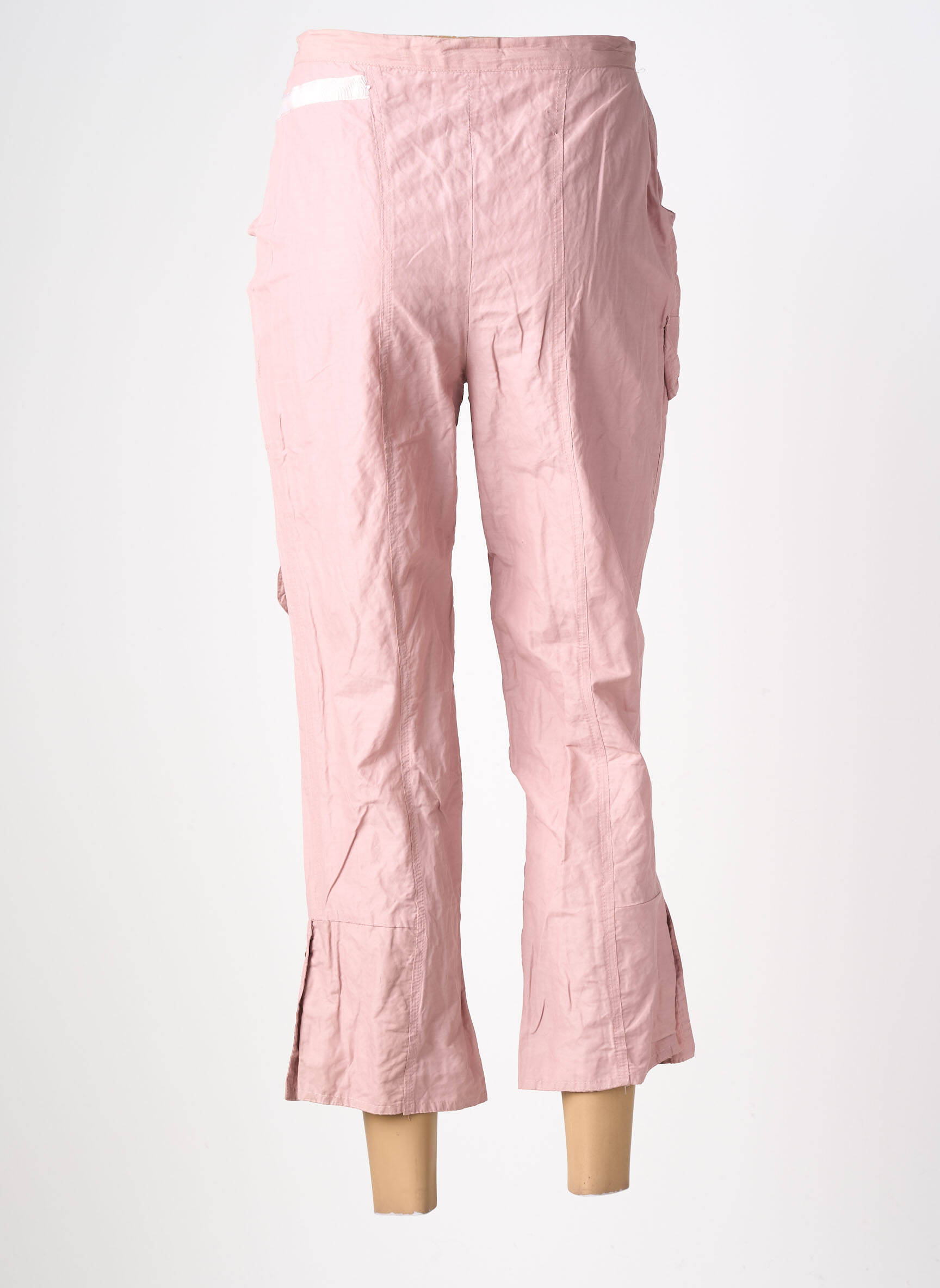 Pantacourt taille haute taille haute rose MOTYS COLLECTION femme
