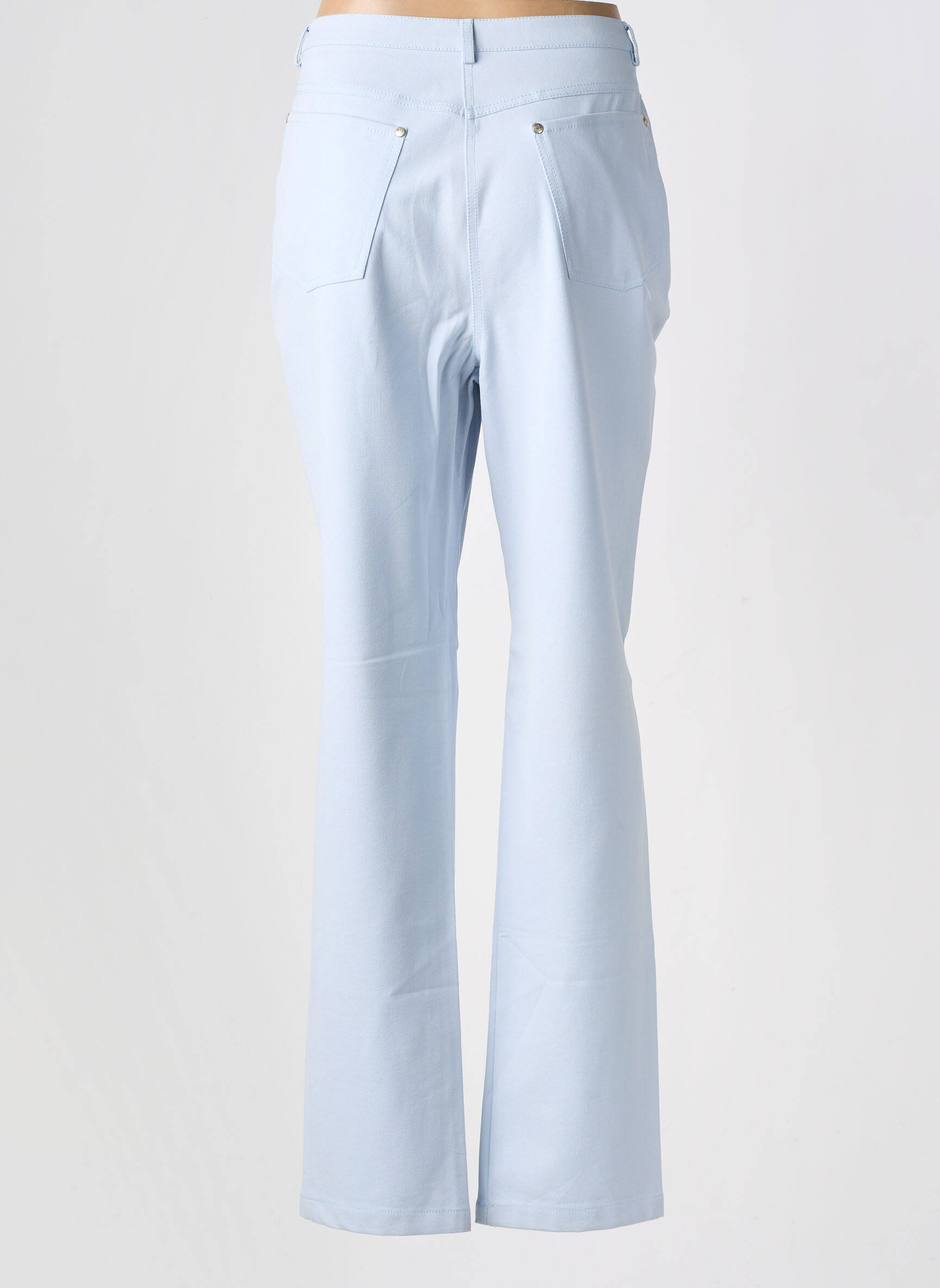 Pantalon droit fermeture zippée sous rabat boutonné taille normale bleu ROHMER SPORTSWEAR femme