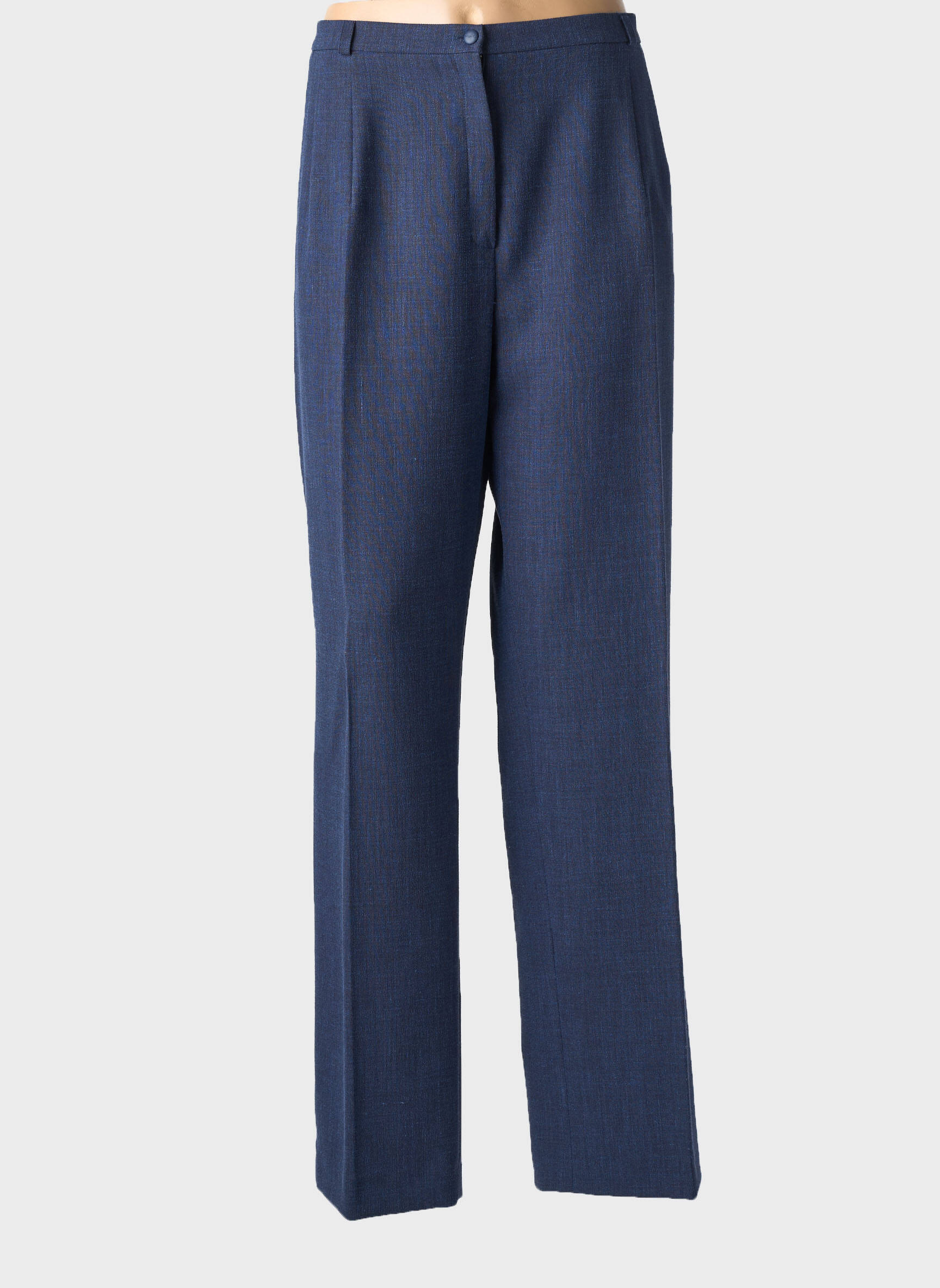 Pantalon droit tissage crêpe taille normale bleu WEILL femme