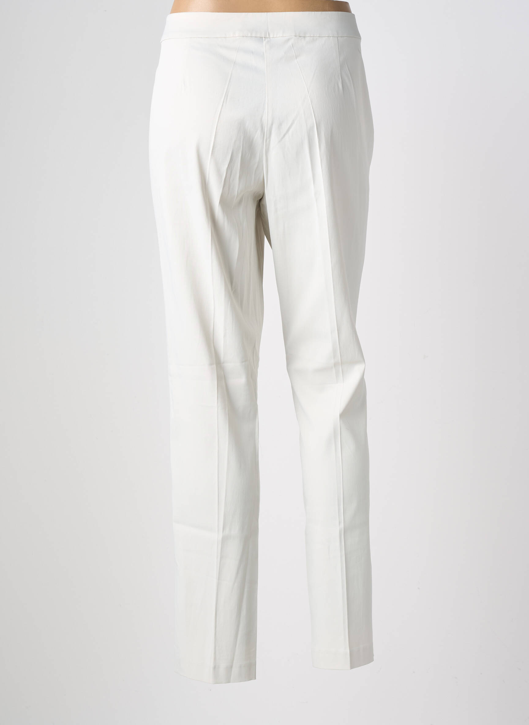 Pantalon slim tissage popeline taille normale gris NATHALIE CHAIZE femme