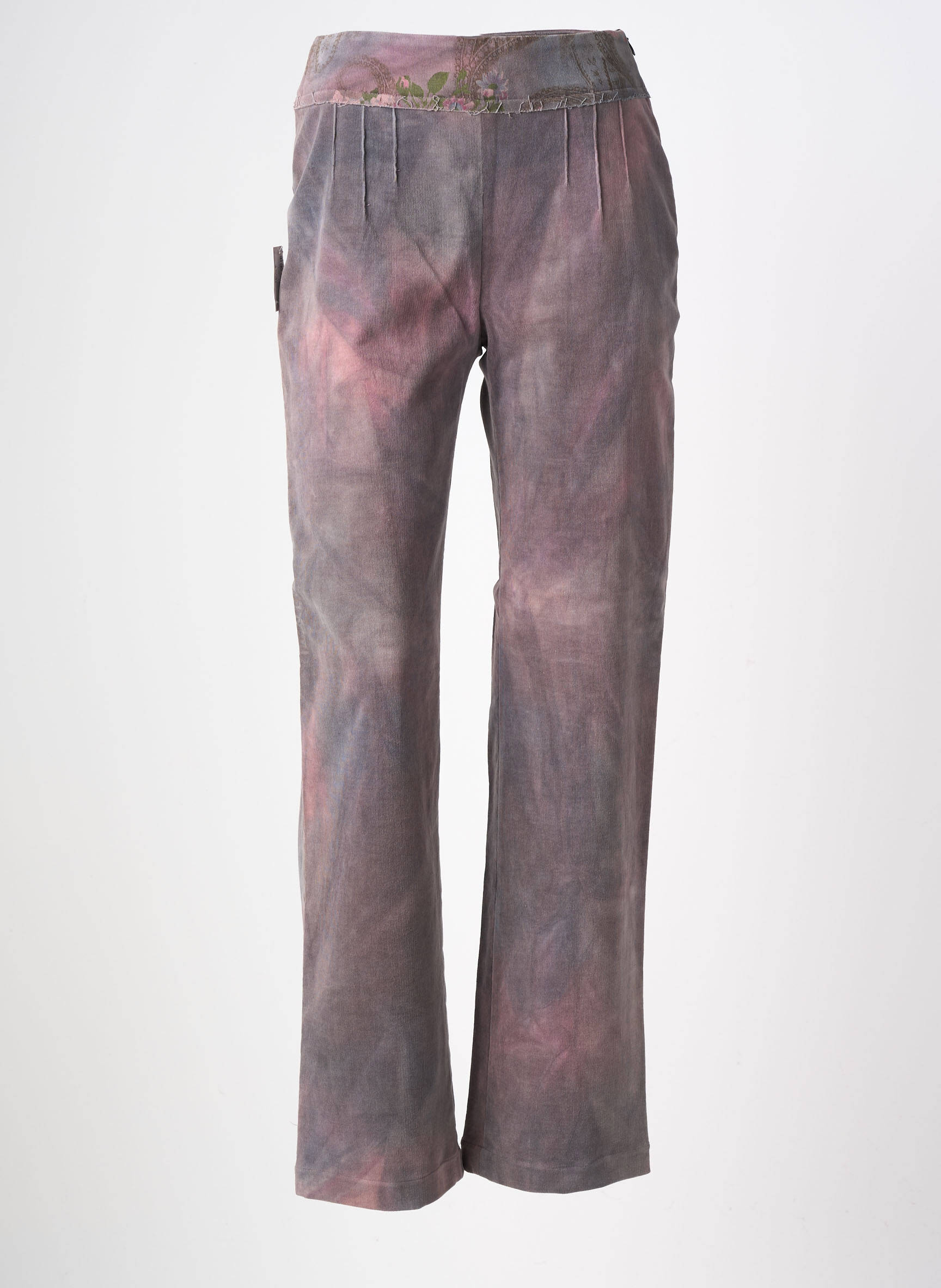 Pantalon slim taille haute taille haute violet COCOMORE femme