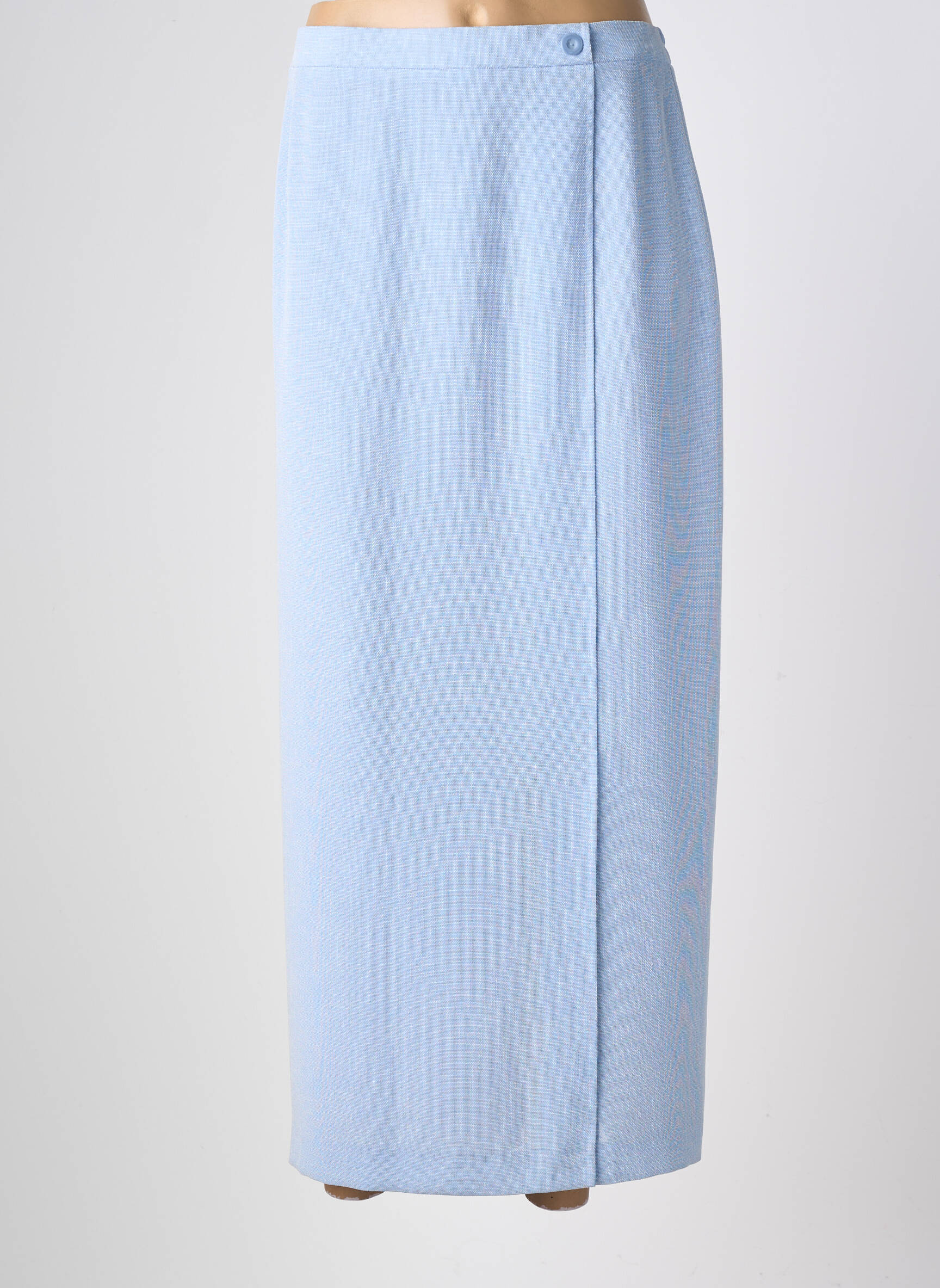 Jupe longue fermeture zippée au dos bleu FRANK WALDER femme