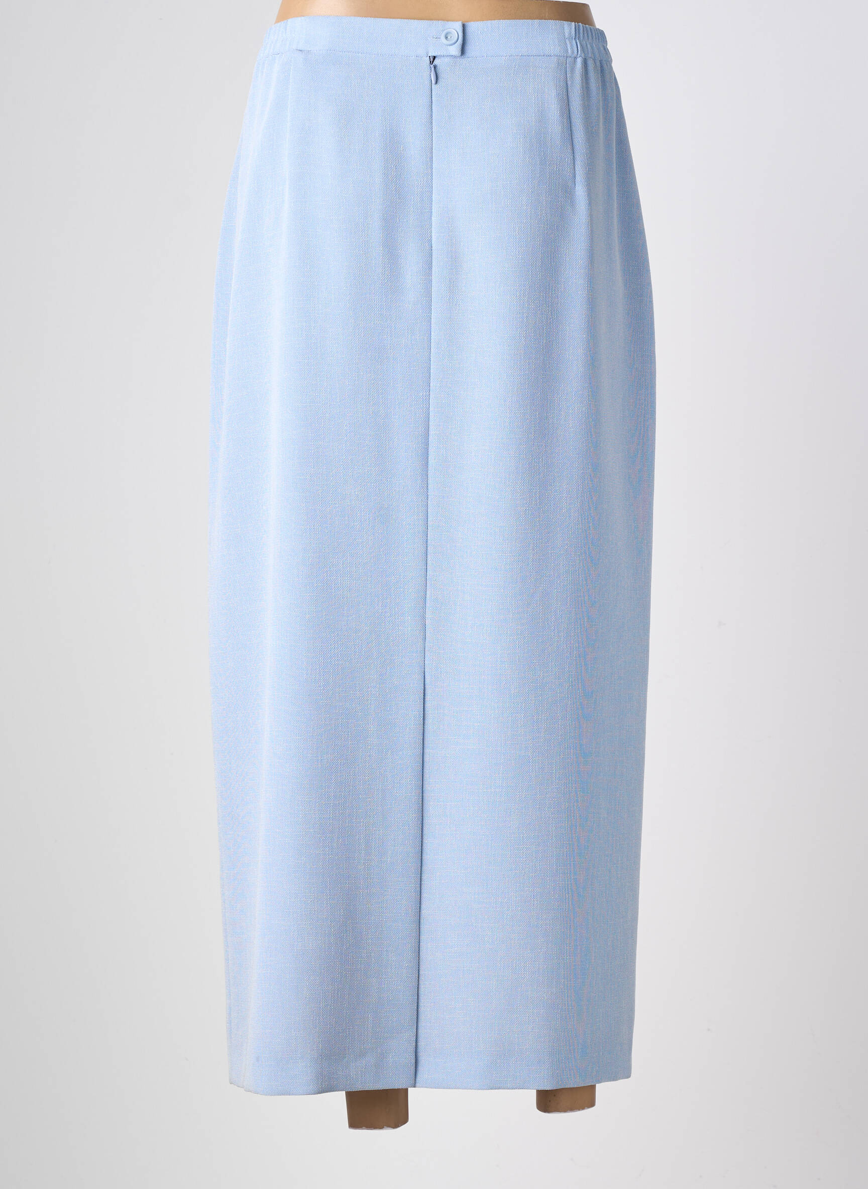 Jupe longue fermeture zippée au dos bleu FRANK WALDER femme
