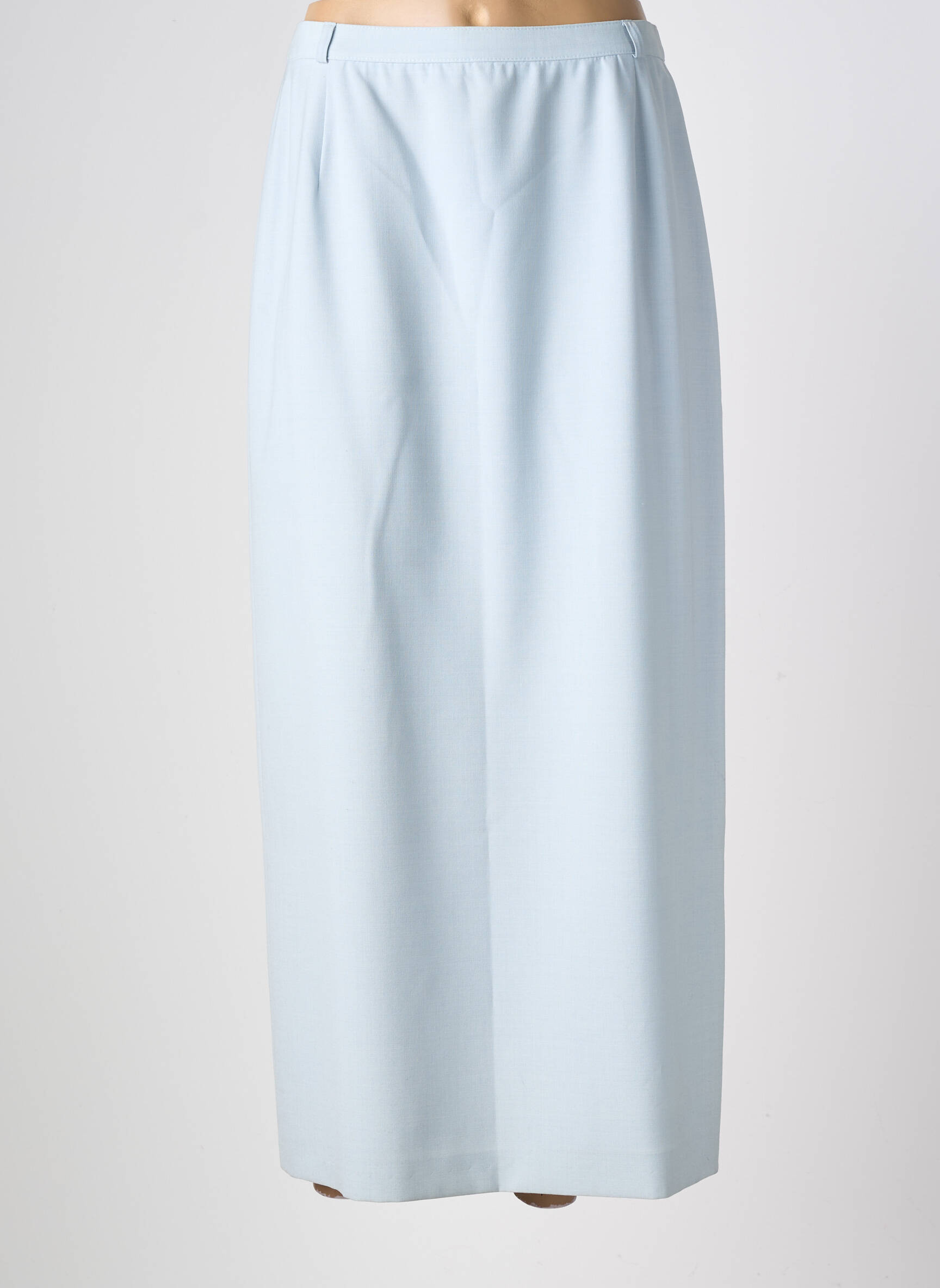 Jupe longue fermeture zippée au dos bleu HENSEL femme