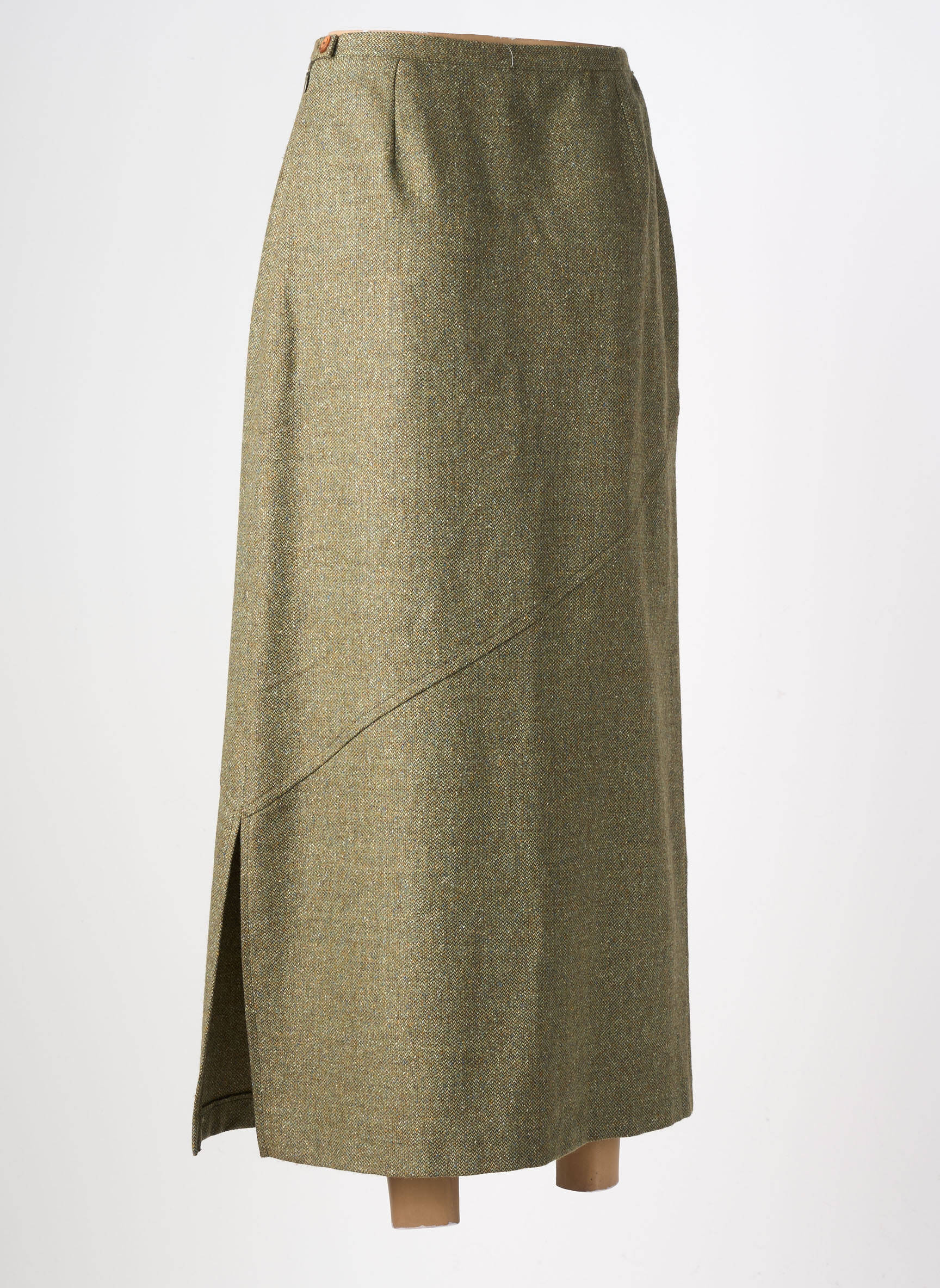 Jupe longue coupe droite vert FIGURE LIBRE femme