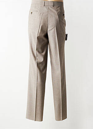 Pantalon droit fermeture zippée sous rabat avec crochet taille normale marron HUGO BOSS homme