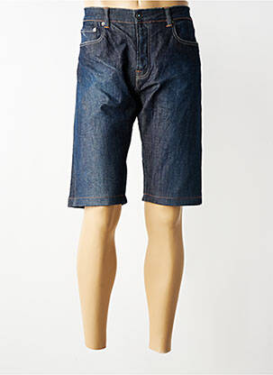 Bermuda tissage denim taille normale bleu SERGE BLANCO homme