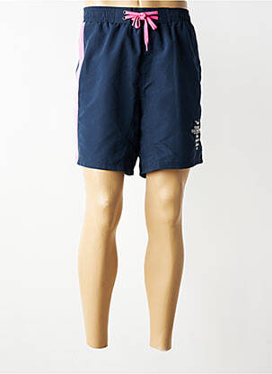 Short de bain effet matière satinée bleu VESTIAIRES PRINCIPAUTE CANNOISE homme