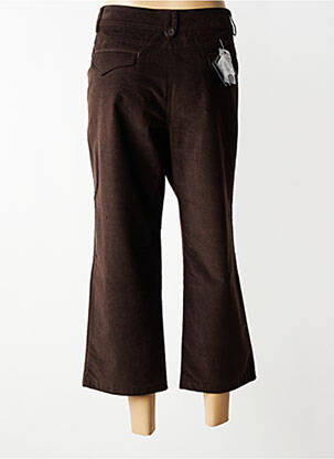 Pantacourt stretch taille normale marron BRUNO SAINT HILAIRE femme