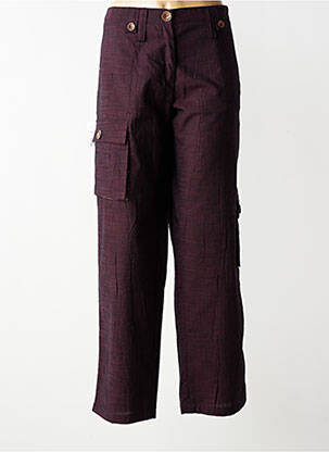 Pantalon cargo coupe droite taille normale violet COCOMORE femme