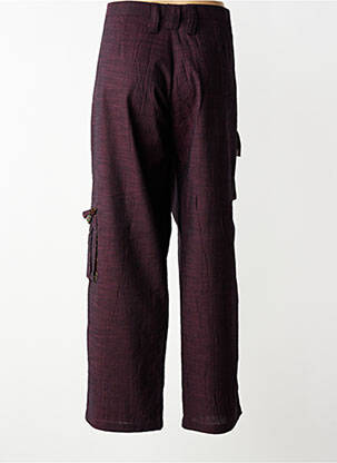 Pantalon cargo coupe droite taille normale violet COCOMORE femme