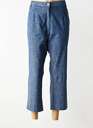 Pantalon 7/8 stretch taille normale bleu FRANCOISE DE FRANCE femme