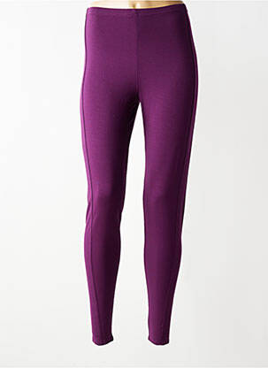 Legging tissage jersey taille normale violet OLIVER JUNG femme
