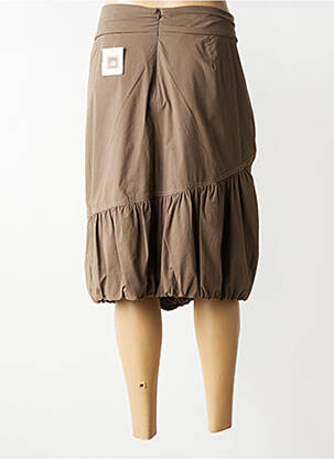 Jupe mi-longue taille normale marron CHRISTINE LAURE femme