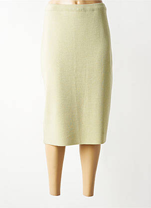 Jupe mi-longue stretch vert CHASSAGNARD femme