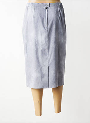 Jupe mi-longue taille à pinces gris NONET femme