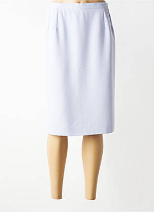 Jupe mi-longue coupe droite violet CAROLE RICHARD femme