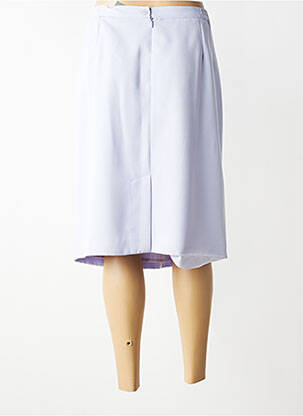 Jupe mi-longue coupe droite violet CAROLE RICHARD femme