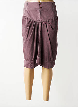 Jupe mi-longue stretch violet EVA KAYAN femme