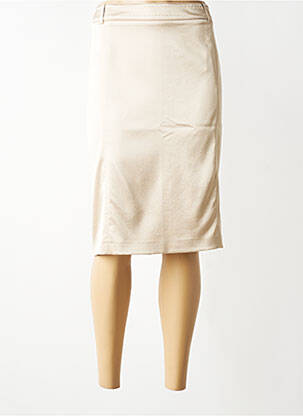 Jupe mi-longue taille à pinces beige EUGEN KLEIN femme