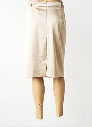 Jupe mi-longue taille à pinces beige EUGEN KLEIN femme
