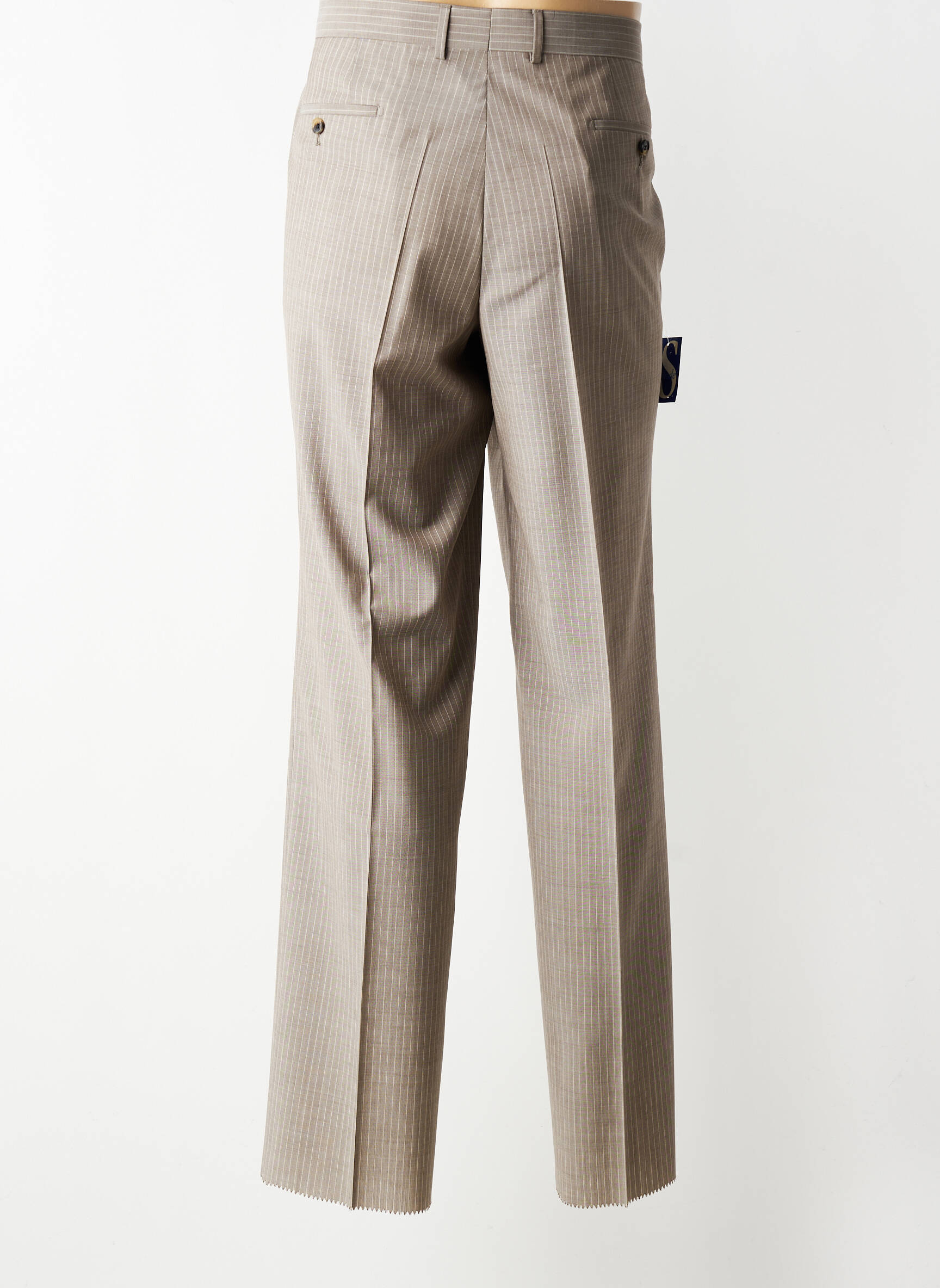 Pantalon droit fermeture zippée sous rabat avec crochet taille normale marron HUGO BOSS homme